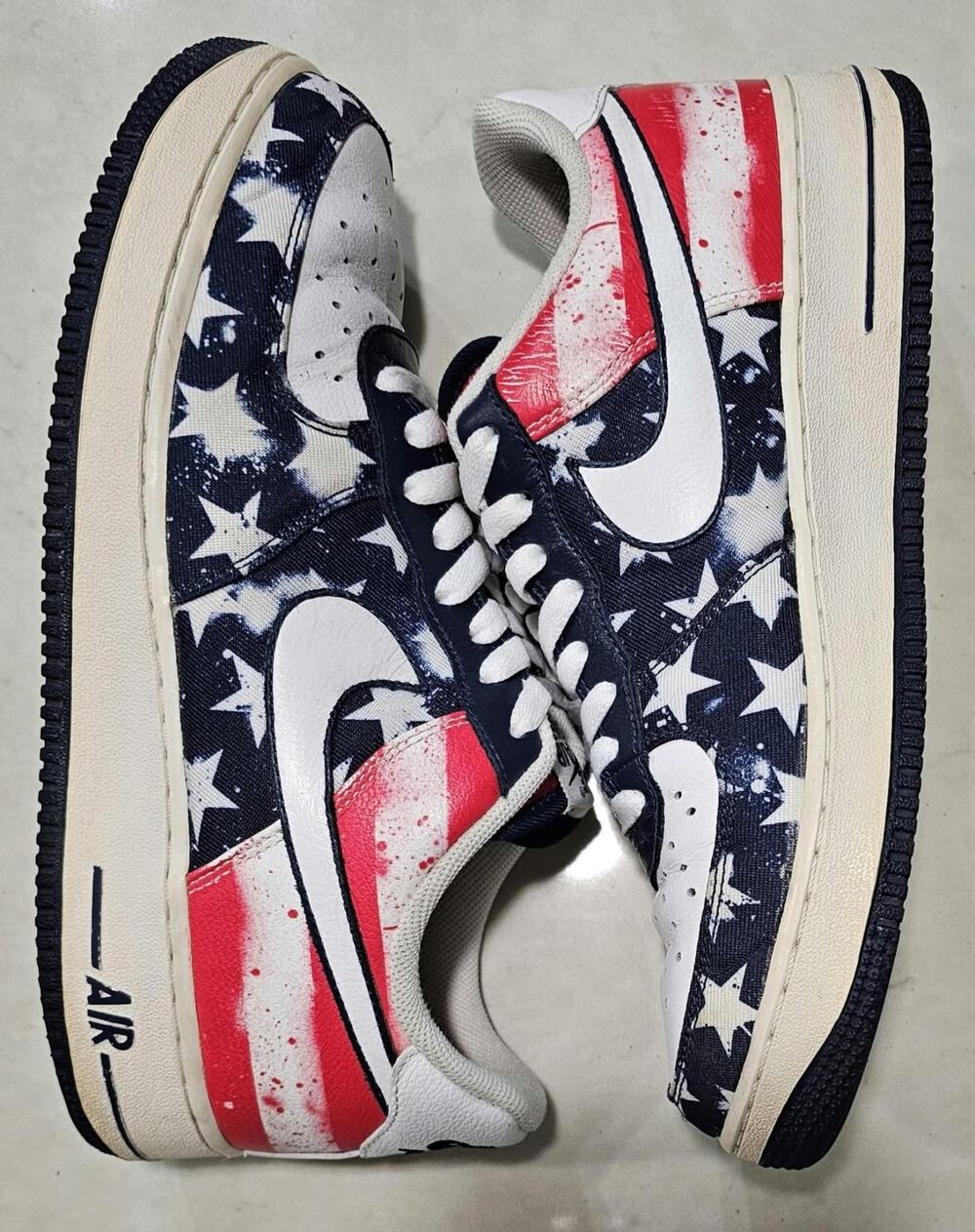 Nike Air Force 1 Low Independence Day 488298-425 Men's Size 9 Flag
